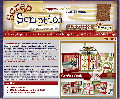 Scrapbooking Kit Club ScrapScription